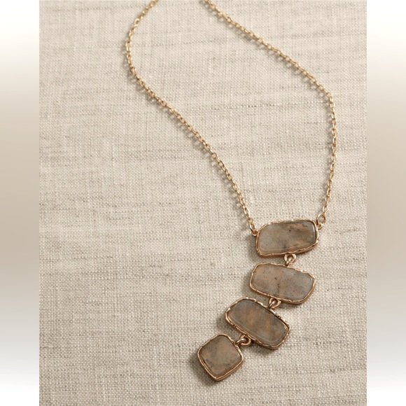 Banana Republic Jewelry - NWT BANANA REPUBLIC LABRADORITE DROP NECKLACE